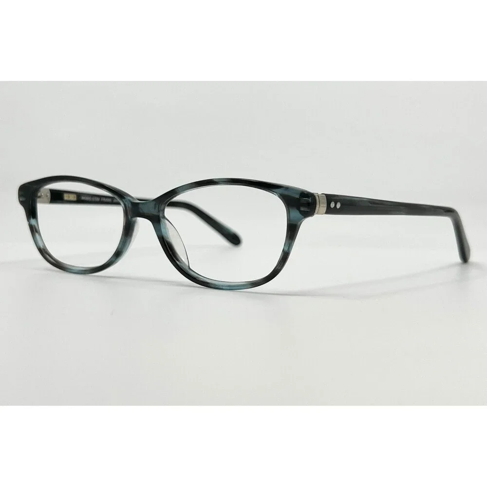 Modo Eyeglasses Womens Blue Gray Marble Handmade 48-15-140 6517